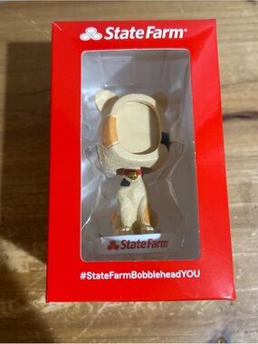 State Farm Branded Bobblehead You Cat Bobblehead Agent in Red Box